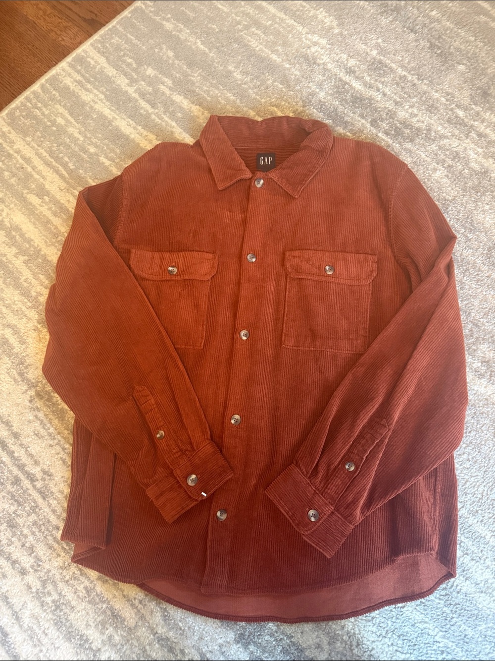GAP Men's Rust Corduroy Shirt Jacket